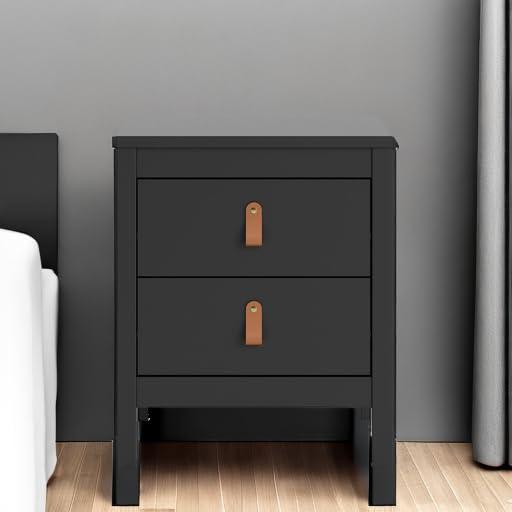 Tvilum Tvilum, Black Matte Madrid 2 Drawer Nightstand