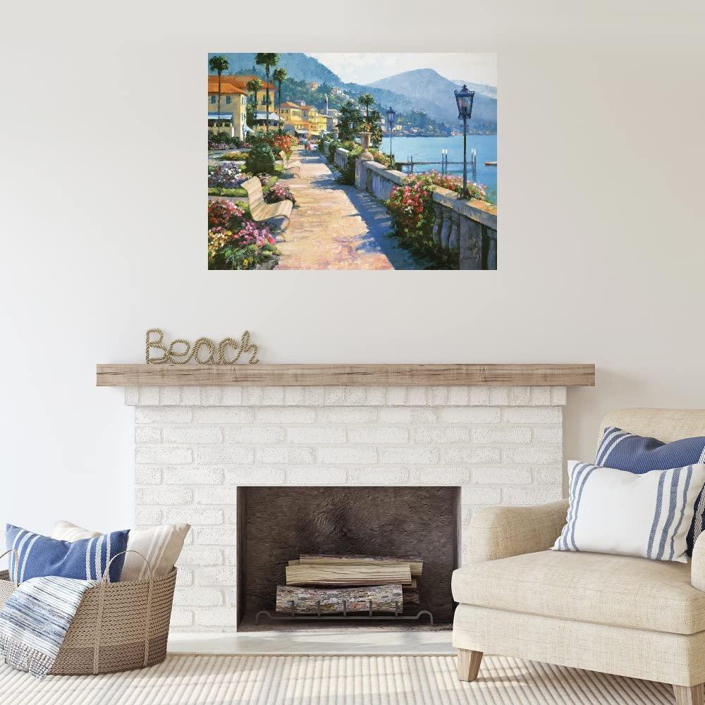 Fine Art Canvas Fine Art Canvas Bellagio Promenade Canvas Print by Artist Behrens International Group, Inc. for Living Room, Bedroom, Bathroom, Kitchen, Office, Bar, Dining & Guest Room - Ready to Hang - 43"W x 32"H