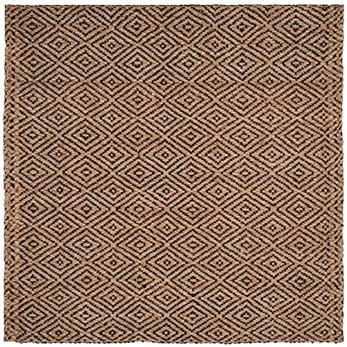 Safavieh SAFAVIEH Natural Fiber Collection Runner Rug - 2\'3\" x 10\', Natural & Black, Handmade Jute, Ideal for High Traffic Areas in Living Room, Bedroom (NF181C)