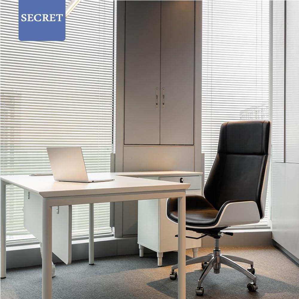 VEZEBSTR Custom 1 Inch Aluminum Blinds for Windows Cordless Mini Venetian Blinds Mini Blinds Aluminum Blackout Horizontal Blind for Bathroom Office RV. White,98" W x(12" H to 209" H Customize)