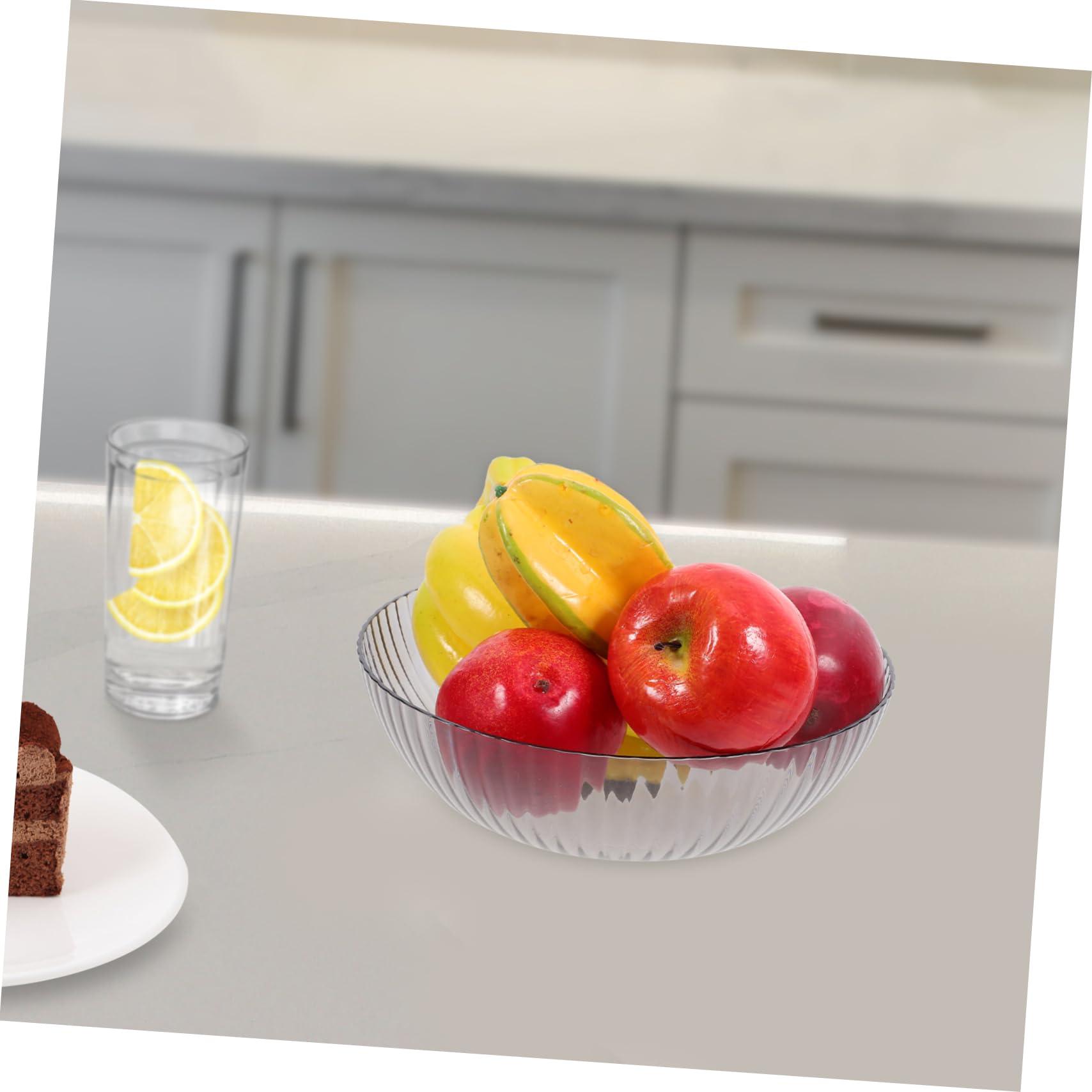 CONGARTENO CONGARTENO Plastic Serving Tray Large Tray Home Serving Tray Fruit Plate Ice Grey Round Outdoor Serving Tray Multi-function