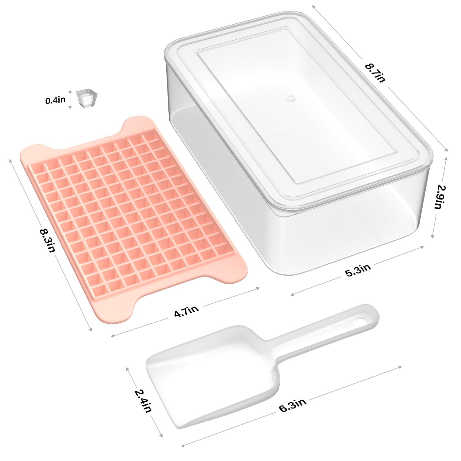 FDDBI Mini Ice Cube Tray for Freezer: FDDBI Small Ice Trays for Freezer with Bin - 1354PCS Easy Release Nugget Ice Tray - Crushed Ice Tray with Ice Container
