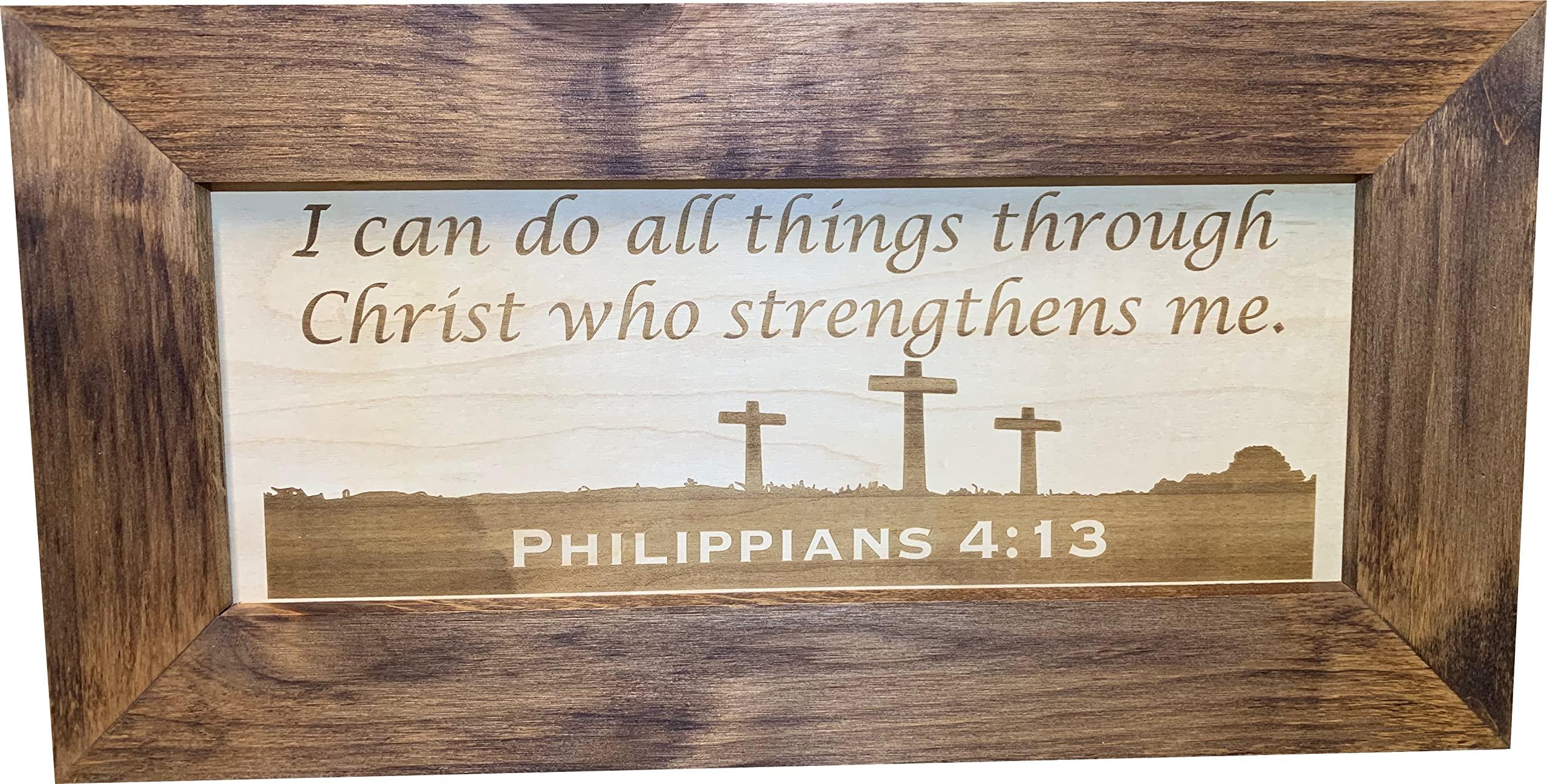 Bellewood Designs Hidden Gun Storage with Personalized Bible Verse, Six Concealment Cabinet Styles Available (Three Crosses on Calvary)