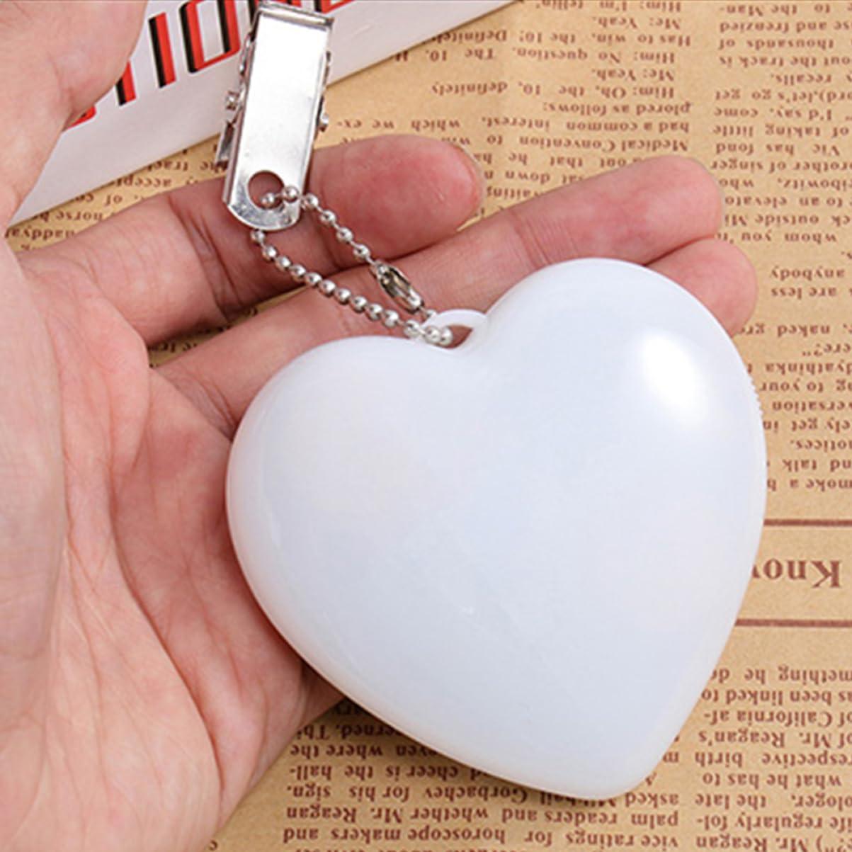 HOLIDYOYO HOLIDYOYO 3 Pcs Sensor Night Ladies Handbags with Automatic Sensor Mini Heart Purse Light for Bag at Night Button Battery White