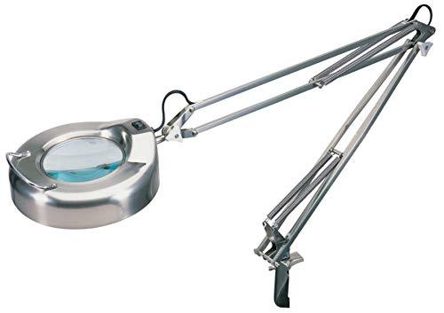 Realspace Realspace Clamp-On Magnifier Task Lamp, 48\"H, Brushed Nickel