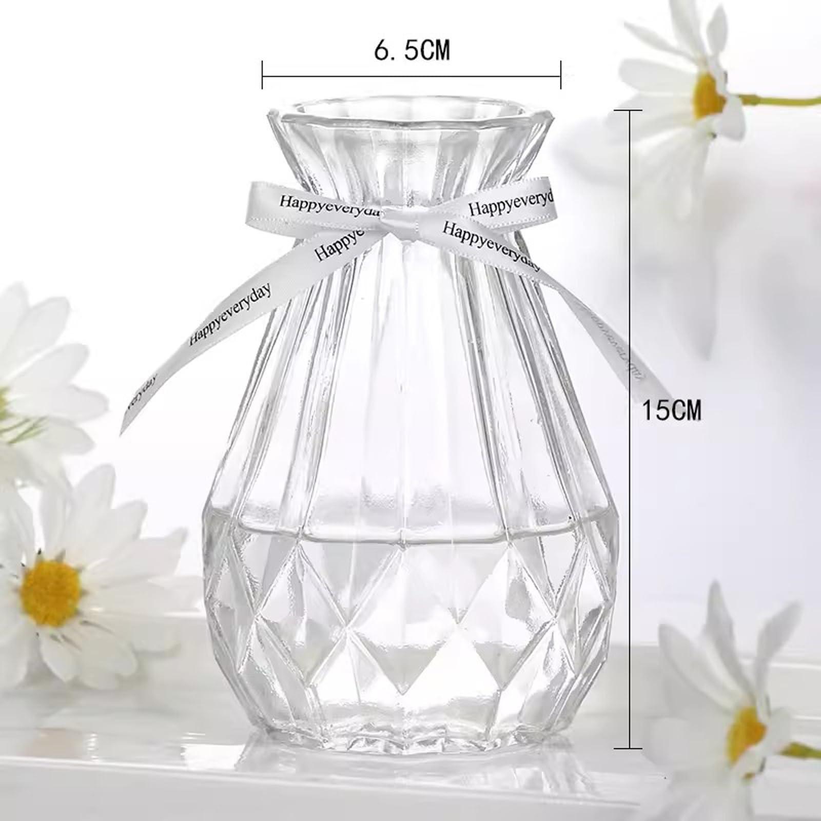 YUXING1205 YUXING1205 Vase Glass Vase Transparent Vase Home Flower Arrangement Living Room Decoration Simple Tabletop Glass Vase Flower Vase(04)