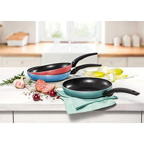 Silit Silit Belluna Frying Pan 28 cm Aluminium Coated with Plastic Handle for Gentle Frying Blue