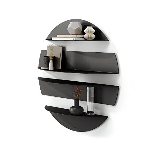 Umbra Umbra Solis Decorative Metal Floating Wall Shelf, Stone, Black