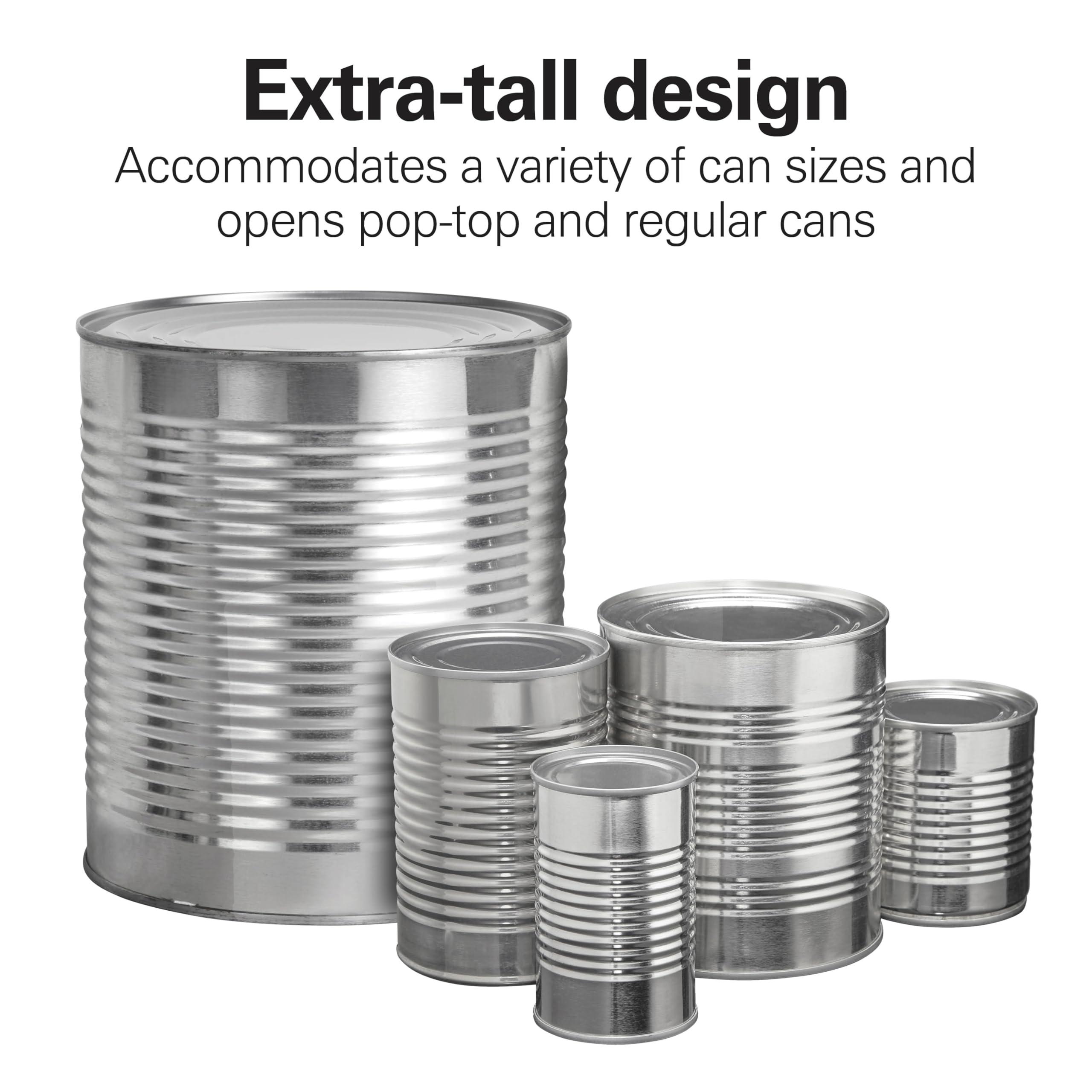 Hamilton Beach Hamilton Beach Smooth Edge Electric Automatic Can Opener for Kitchen with Easy Push Down Lever, Extra Tall, Includes Stainless Steel Scissors, Black and Chrome (76607)