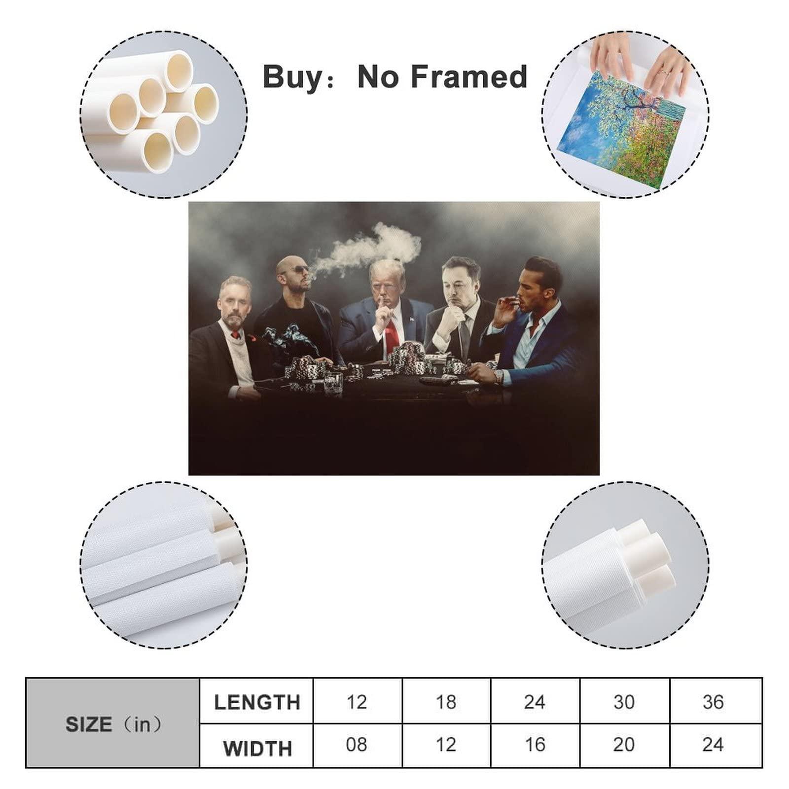 AAAG Andrew Tate Donald Trump Elon Musk Poster The Big Men Poster Canvas 90s Wall Art Room Aesthetic Posters 20x30inch(50x75cm)