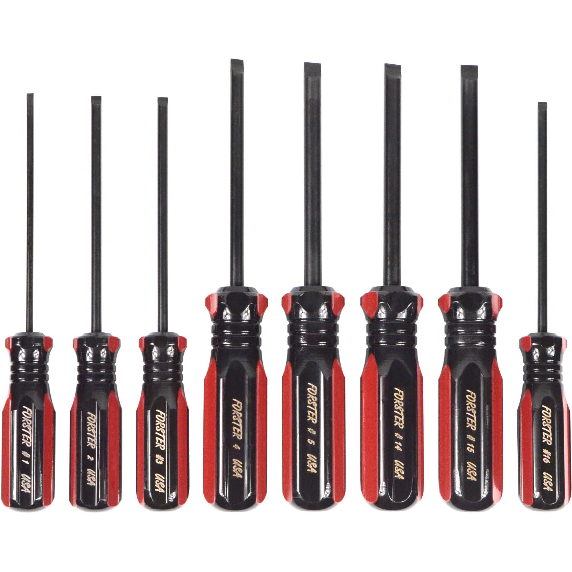 Forster Products Forster Products 8-Piece Gunsmith Screwdriver Set, Hollow Ground Tips with Square Faces, Single Piece Construction, with a Durable Storage Pouch