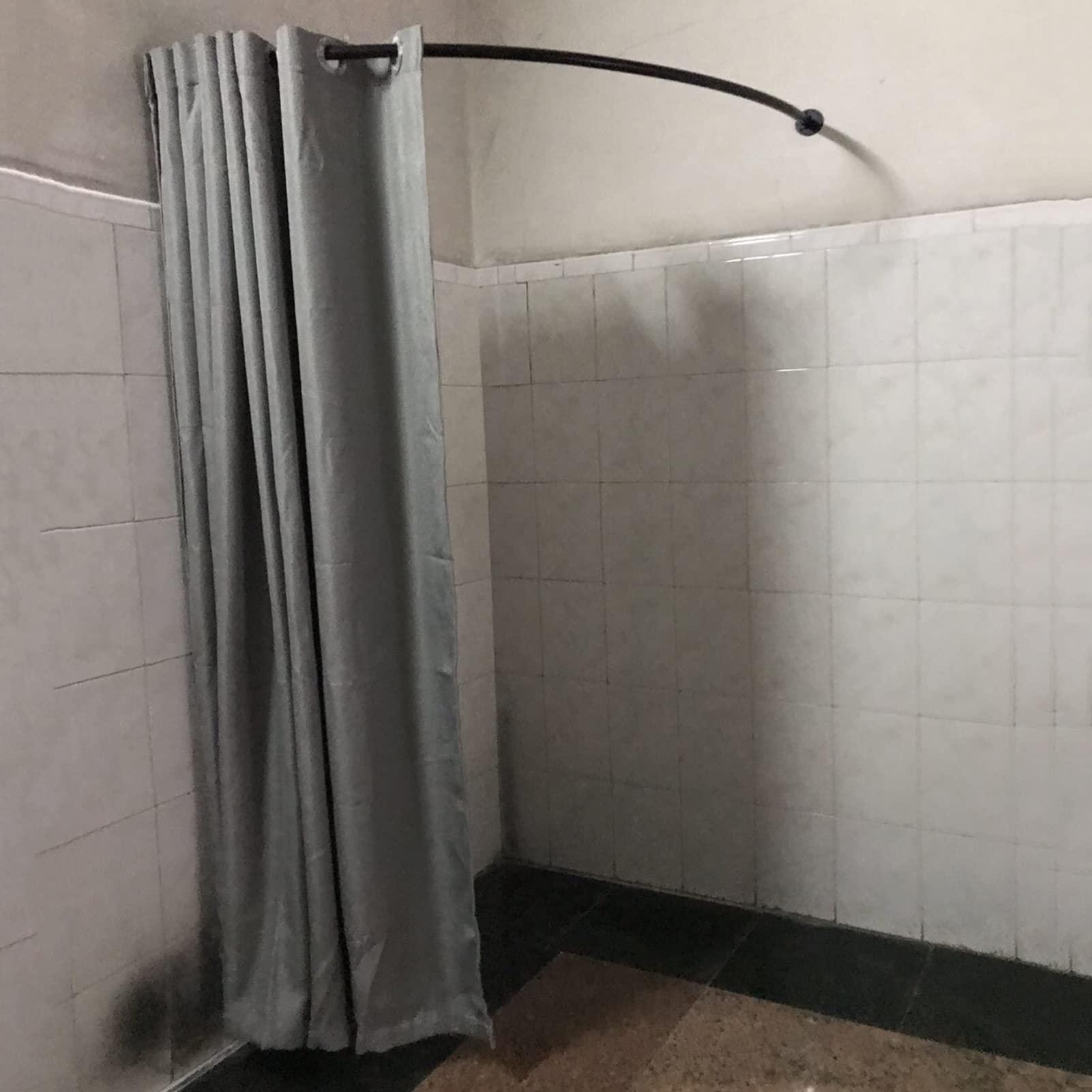 JIANFEI Clothing Store Fitting Room, Portable Changing Room, Dressing Room for Privacy Protection, Include Shading Curtain, Hanging Rod (Color : Gray, Size : 90x200cm)