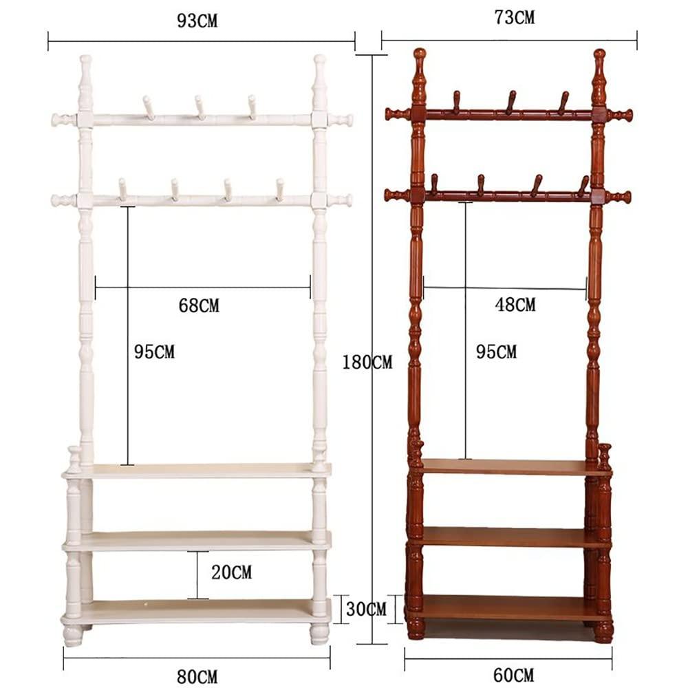 TBTBGXQ 3-in-1 Entryway Coat Rack with Shoe Bench, Modern Industrial Coat Tree with 7 Hooks and 2-Tier Shoe Stand, Hall Tree Entryway Storage Shelf Organizer Easy to Assemble, 180cm Tall