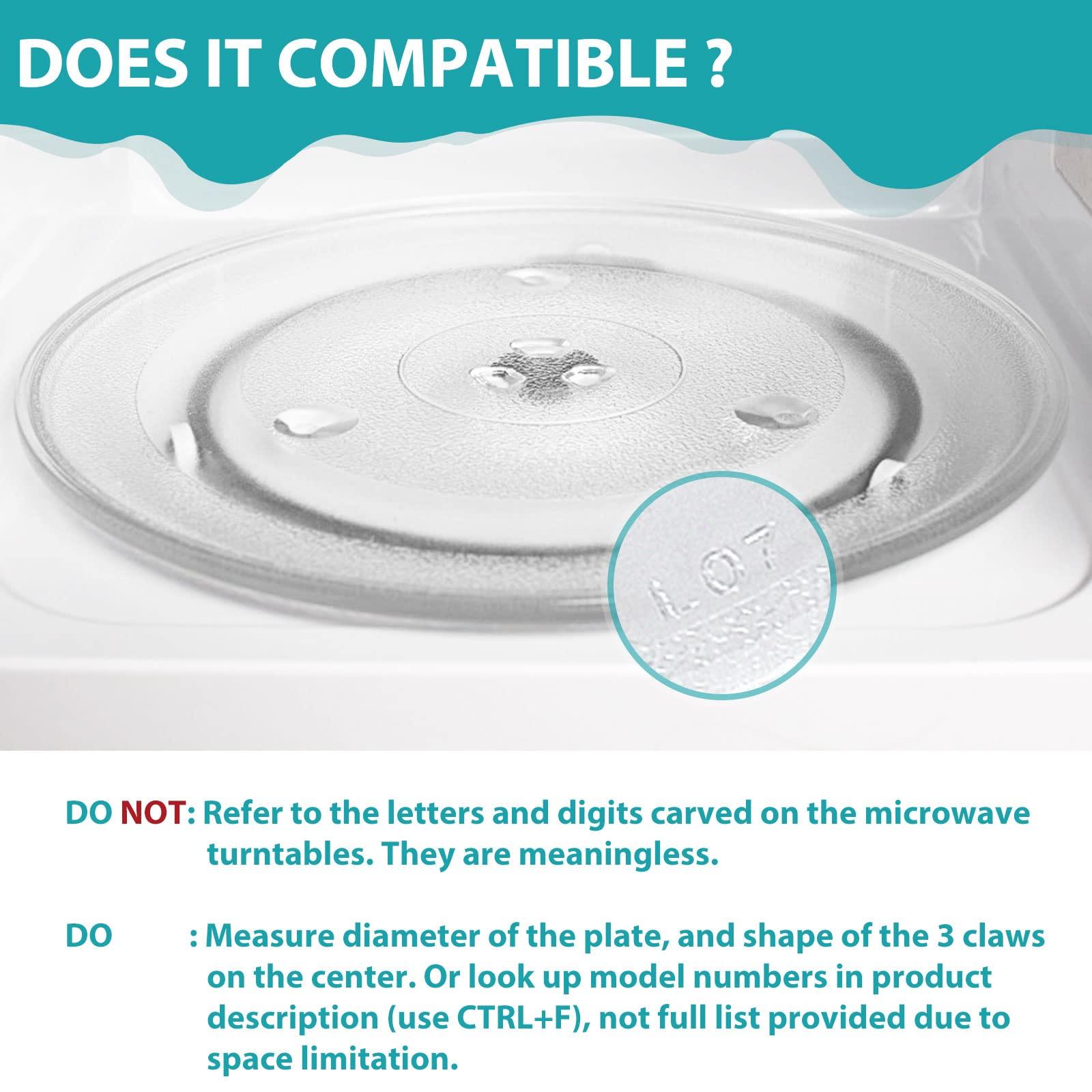 Gemroom Gemroom 16\" Microwave Glass Plate for GE WB49X10166 Turntable Track 10-3/4\", WB27X43590 16 inch Replacement Microwave Glass Plate - Dishwasher Safe