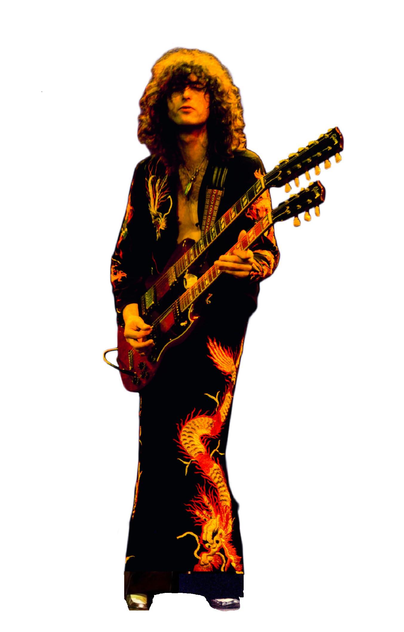 Hollywoodprop Jimmy Page Gibson SG Double-Neck Guitar LIFESIZE Cardboard Standup Standee Cutout Poster Figure Display