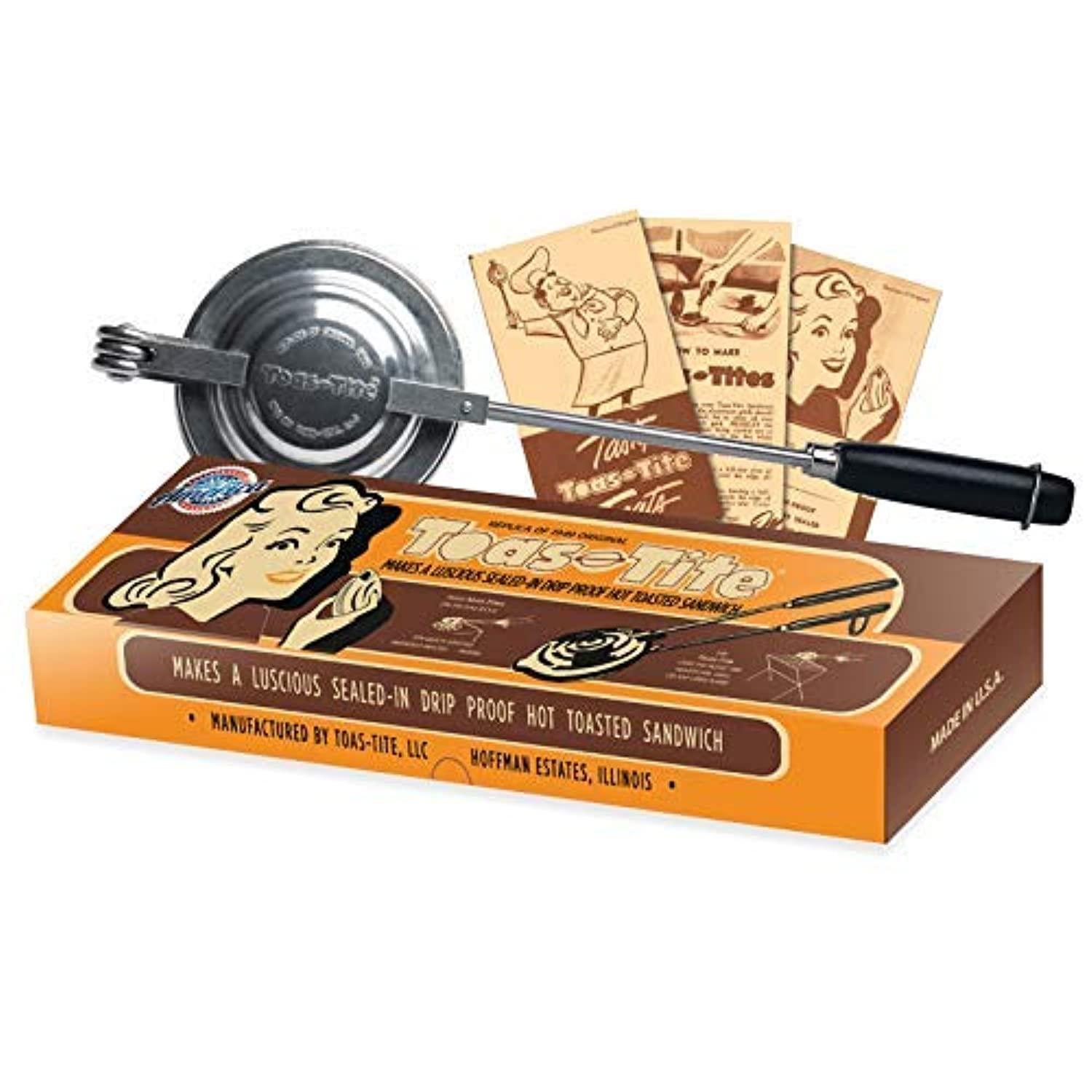 Toas-Tite Toas-Tite Sandwich Grill - Handheld Pie Iron, Sandwich Maker, Hand Toaster, Panini and Sandwich Press for Hand Made Hot Sandwiches and Pies - Perfect for Stovetop, Grill and Campfire