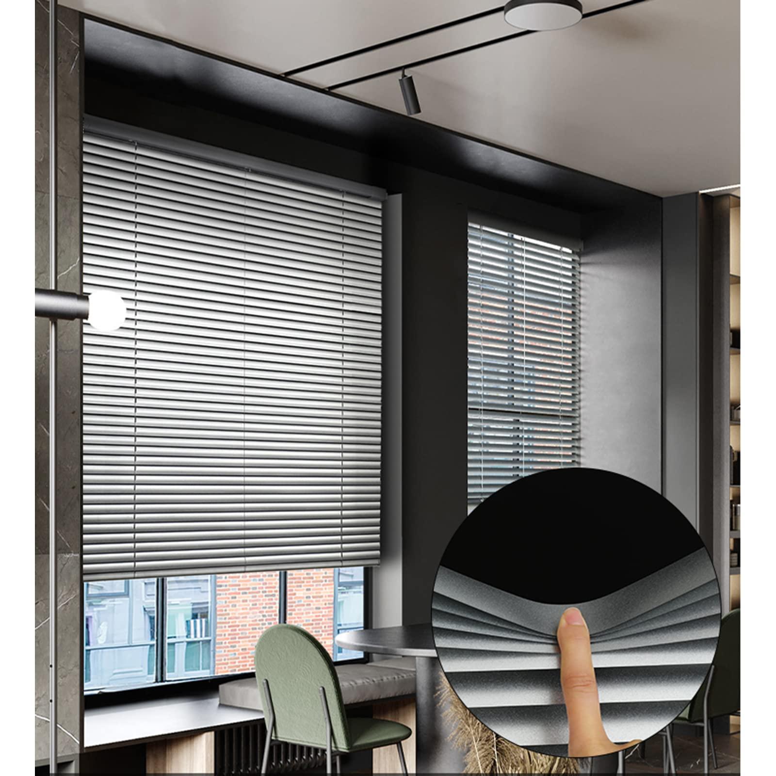 ZXCASDF Aluminium Metal Venetian Blinds,Aluminum Mini Blinds Horizontal Window Blinds,Waterproof Anti-UV,for Kitchen,Office,Bathroom,Bedroom,Living Room,Easy Fit,Customizable,W70xH220cm/28x86.6in
