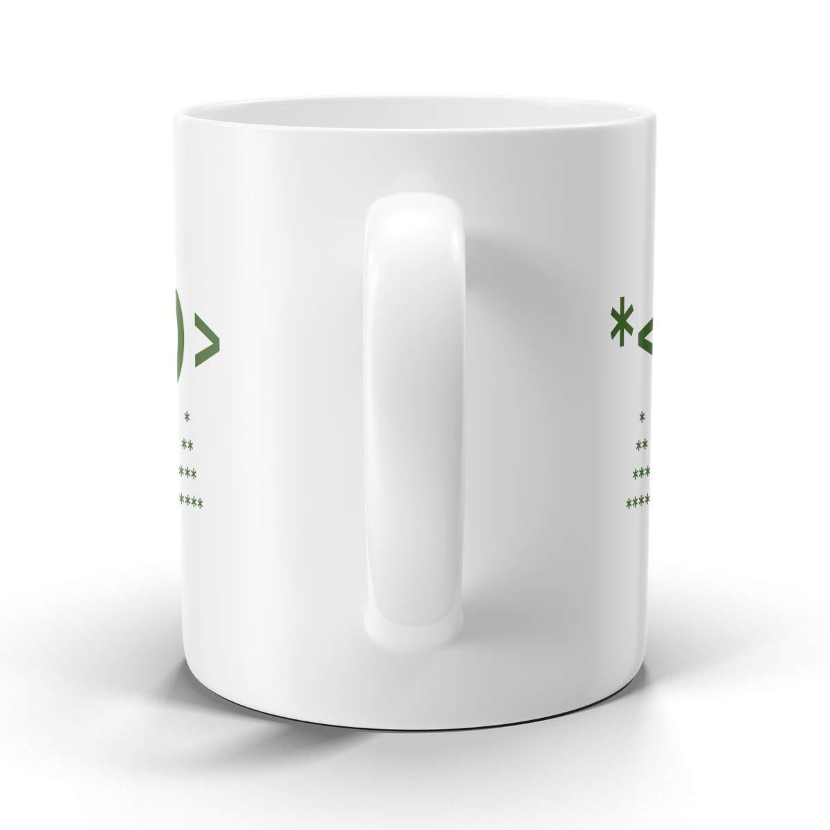 BeeTeeStore Programming Mug Santa Emoticon Xmas Cup - 15 oz White Coffee, Tea Mug Programmer Christmas Cup