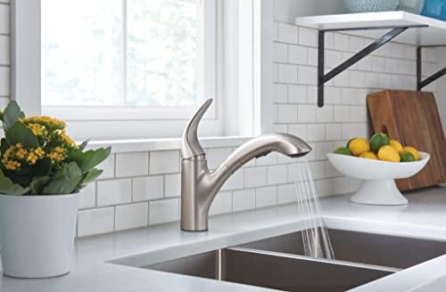 Moen Moen Medina Spot Resist Stainless One-Handle Pull Out Kitchen Faucet, Kitchen Sink Faucets with Pullout Sprayer Featuring Power Boost for a Faster Clean, 87039SRS