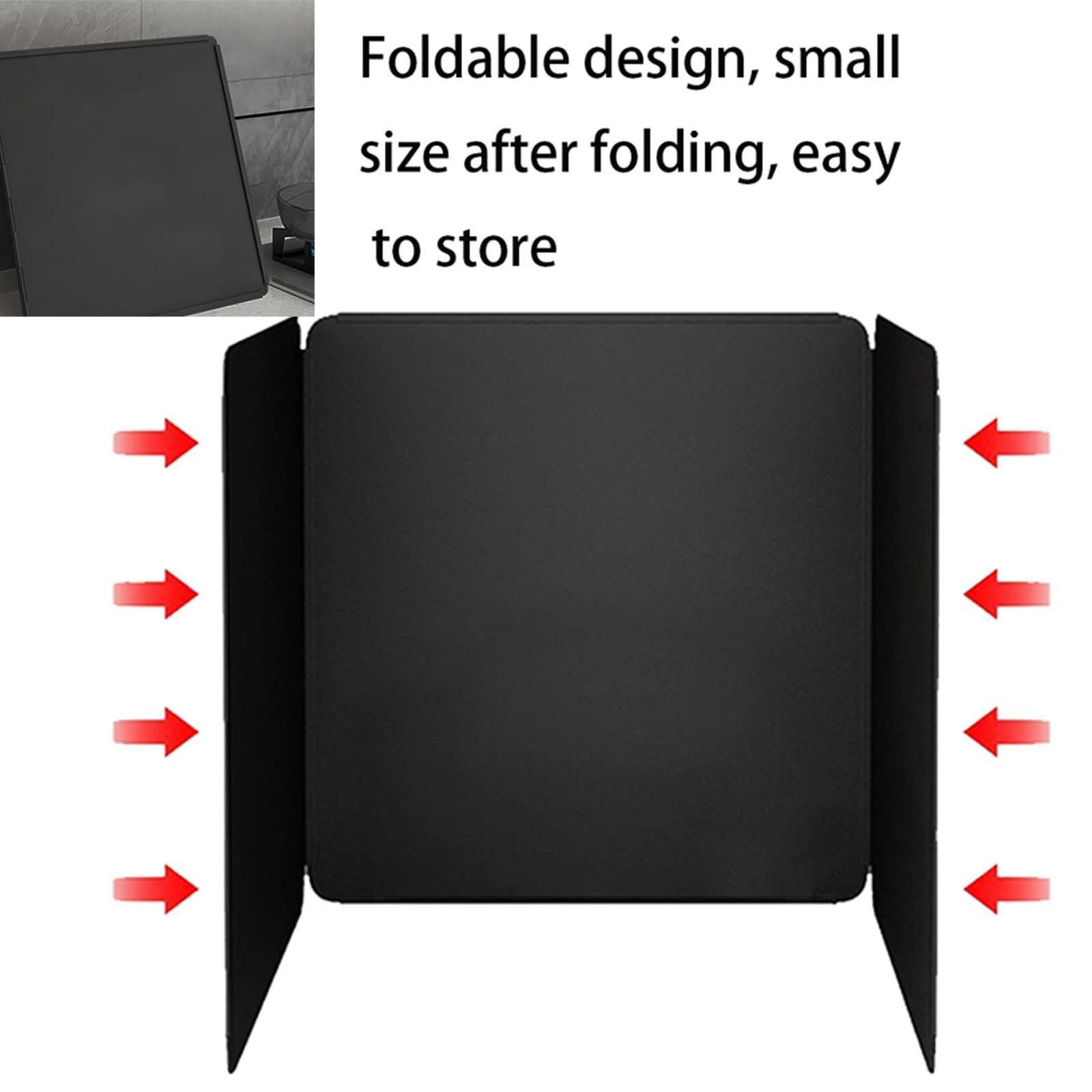 Hoiweqr Cooking Splash Guards, Folding Grease Splatter Screen, Grease Shield Nonstick Oil, Anti Splatter Shield, Frying Pan Splatter Guard, Backsplash Behind Stove, for Cooking and Frying ( Size : 50x50x50cm