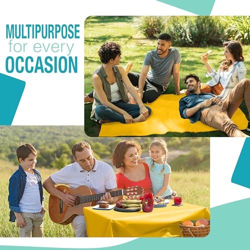 Exquisite Exquisite Yellow Plastic Table Cover Roll 40\" X 300\' Table Cloth Plastic Cover Roll - Premium Quality Banquet Rolls - Disposable Tablecloth Rolls - Table Cloth Rectangle Table Rolls