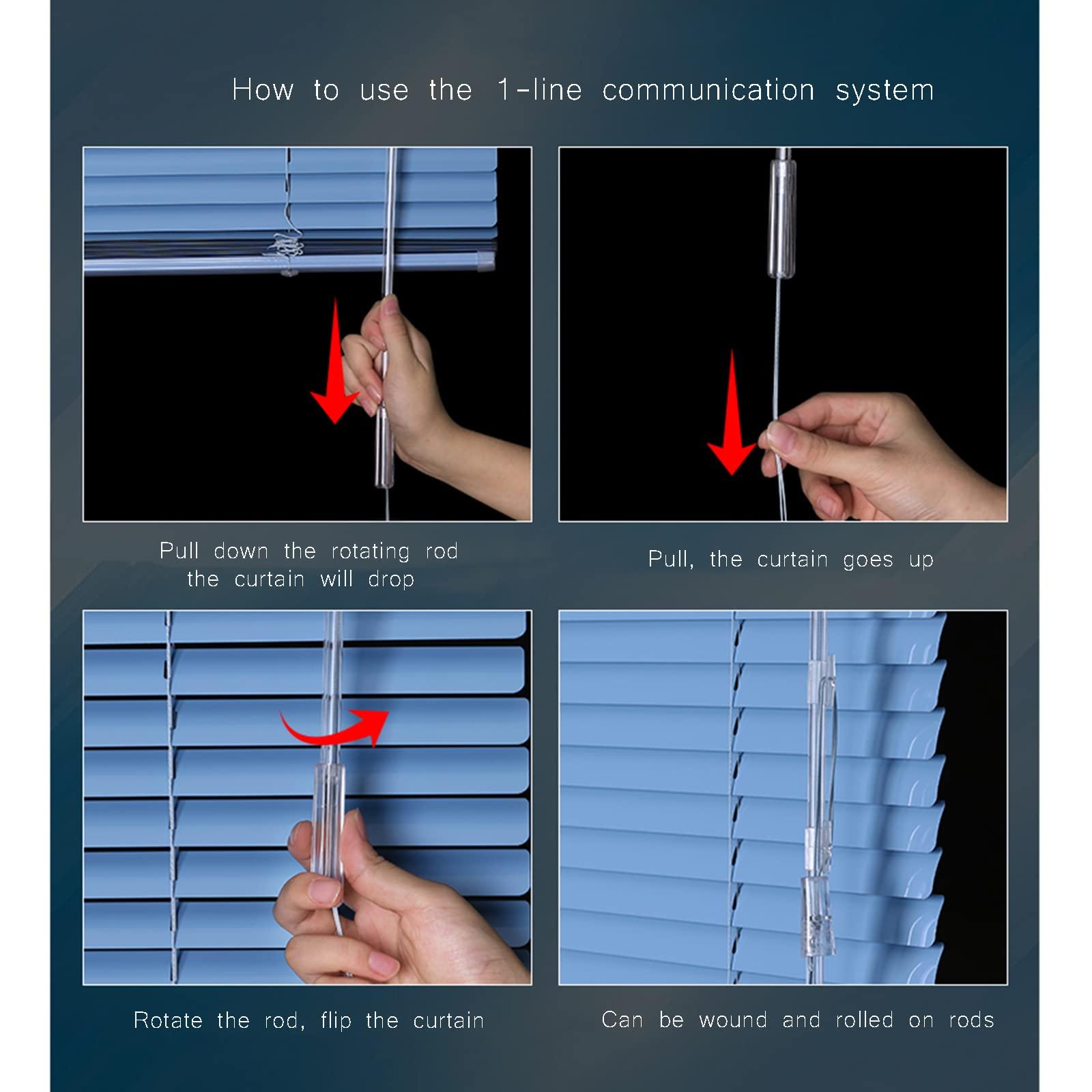 QWEASDF QWEASDF Aluminum Mini Blinds, Window Shades, Custom Horizontal Window Blinds Cut to Size Room Darkening Venetian,Blinds for Windows, Home Office Kitchen, Easy to Clean,W190xH220cm/75x86.6in