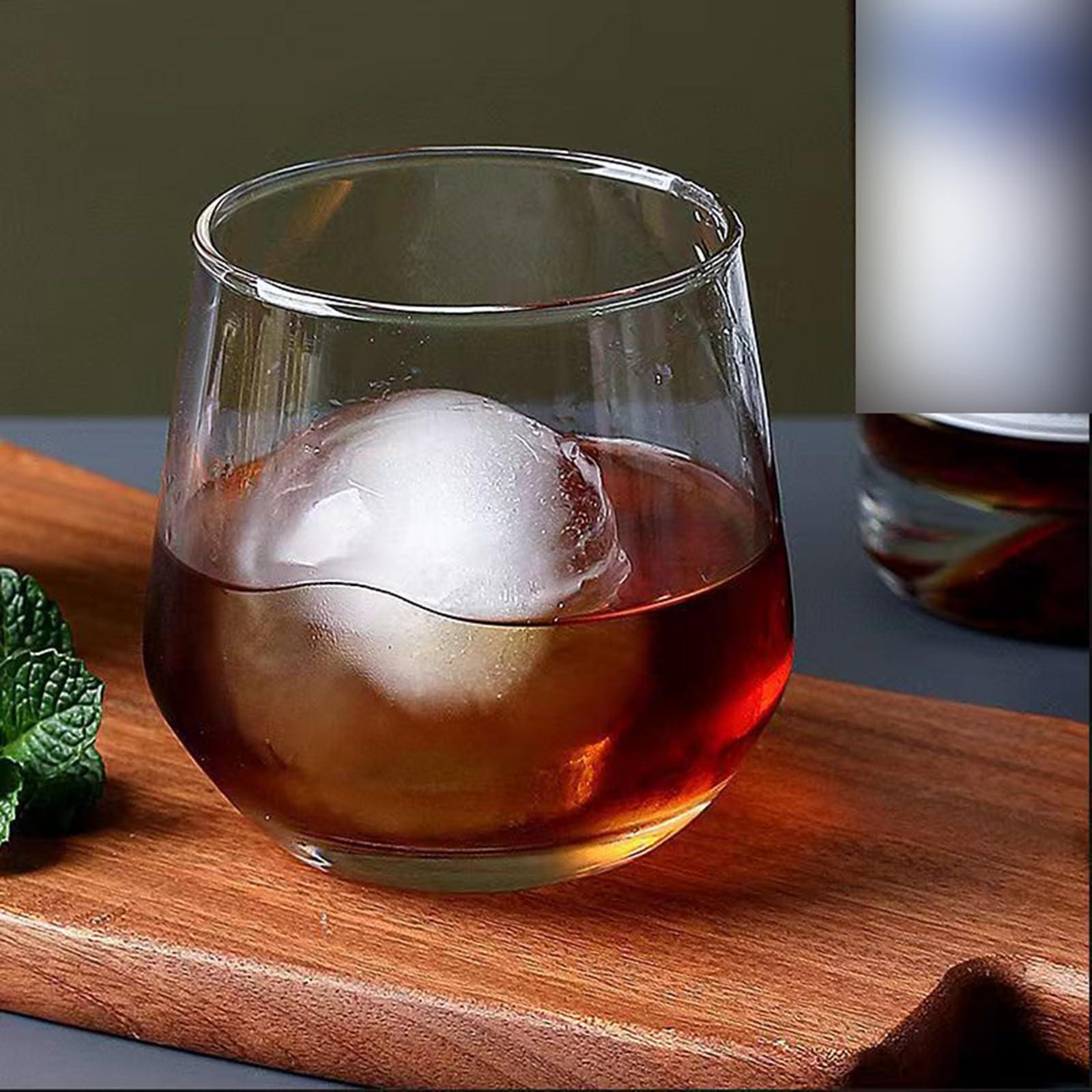 citosisk Food Grade Stackable Slow Melting DIY Ice Ball for Cocktail Whiskey, Ice Cube Silicone Mold, 2.5 Inch Big Ice Spheres, Whiskey Ice Cubes Mold, Ice Cube Silicone Mold (2, White)