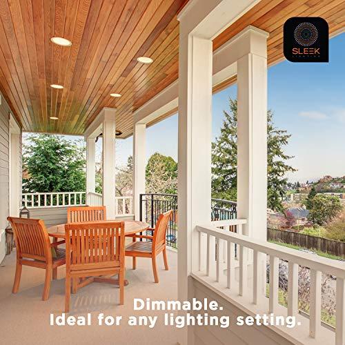 SLEEKLIGHTING SLEEKLIGHTING GU24 LED Light Bulb, 2 Prong Light Bulb - Dimmable,9 WATT, Twist Lock Base, Replacing CFL Ceiling Lights, 5000K Daylight White, 240 Degree, UL Listed - 4 Pack