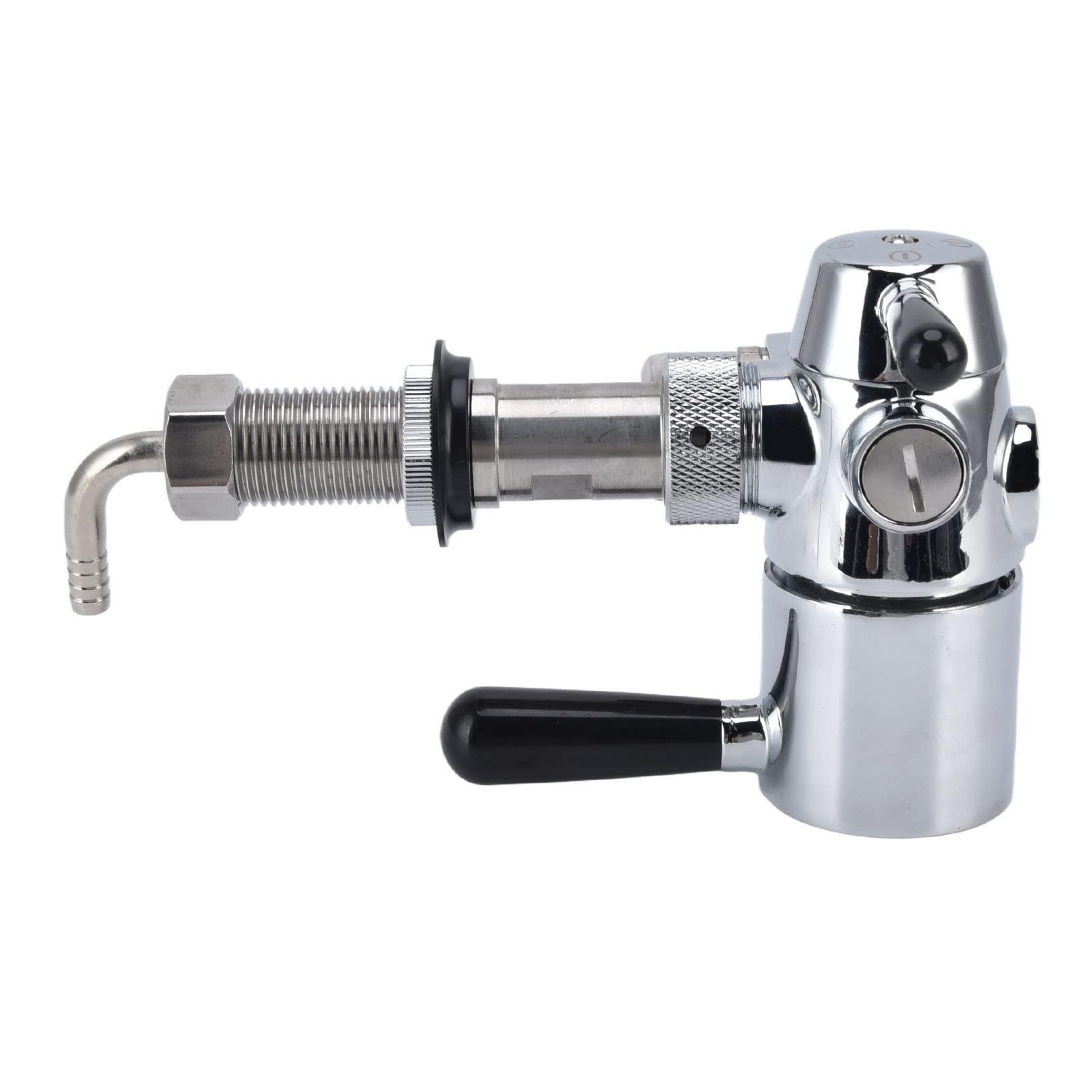 Cryfokt Beer Bottle Filler, No Foam Counter Pressure Bottle Filler with Removable Clip Lock 304 Stainless Steel Fast Filling Glass Bottle Filling Tool for Beer & Wine