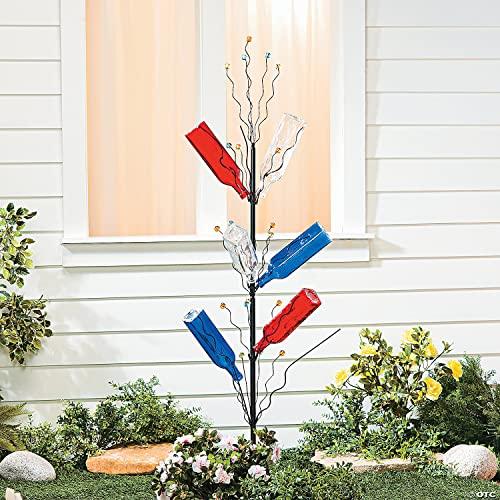 Fun Express Fun Express Bottle Tree, Stands Almost 4 Feet Tall - Metal with Plastic Tips - for Wine Bottle and Outdoor Yard Decorations