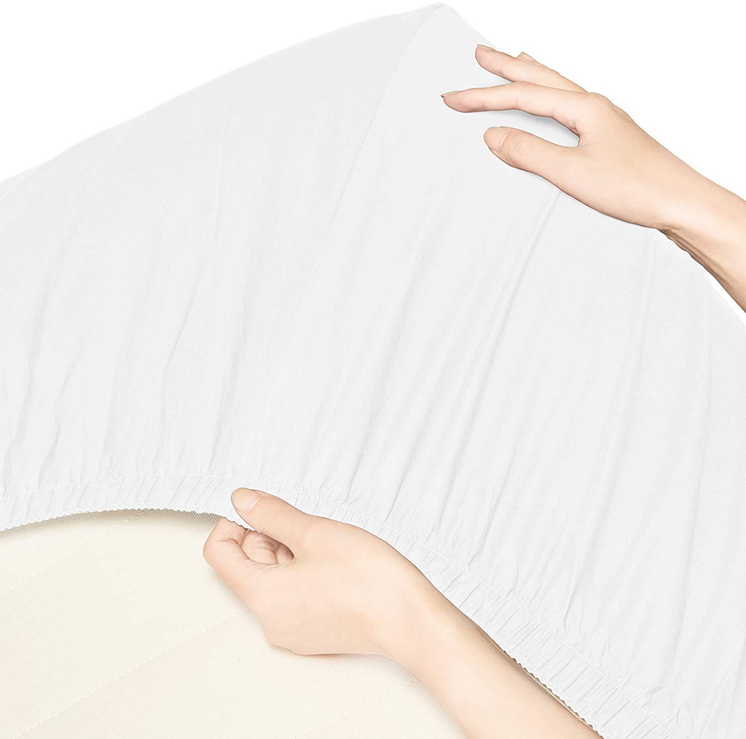 Amuze Bedding Amuze Bedding 4Pc Bed Sheet Set Ultra Soft Hotel Quality - 100% Organic Cotton with 19\" Deep Pocket 400 TC (Queen, Blood Red)