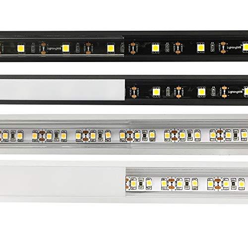 inShareplus inShareplus U Shape LED Aluminum Channel System with Milk White Cover, End Caps and Mounting Clips, Aluminum Profile for LED Strip Light Installation, U01 Model, 10 Pack, 3.3ft/1 Meter, Silver