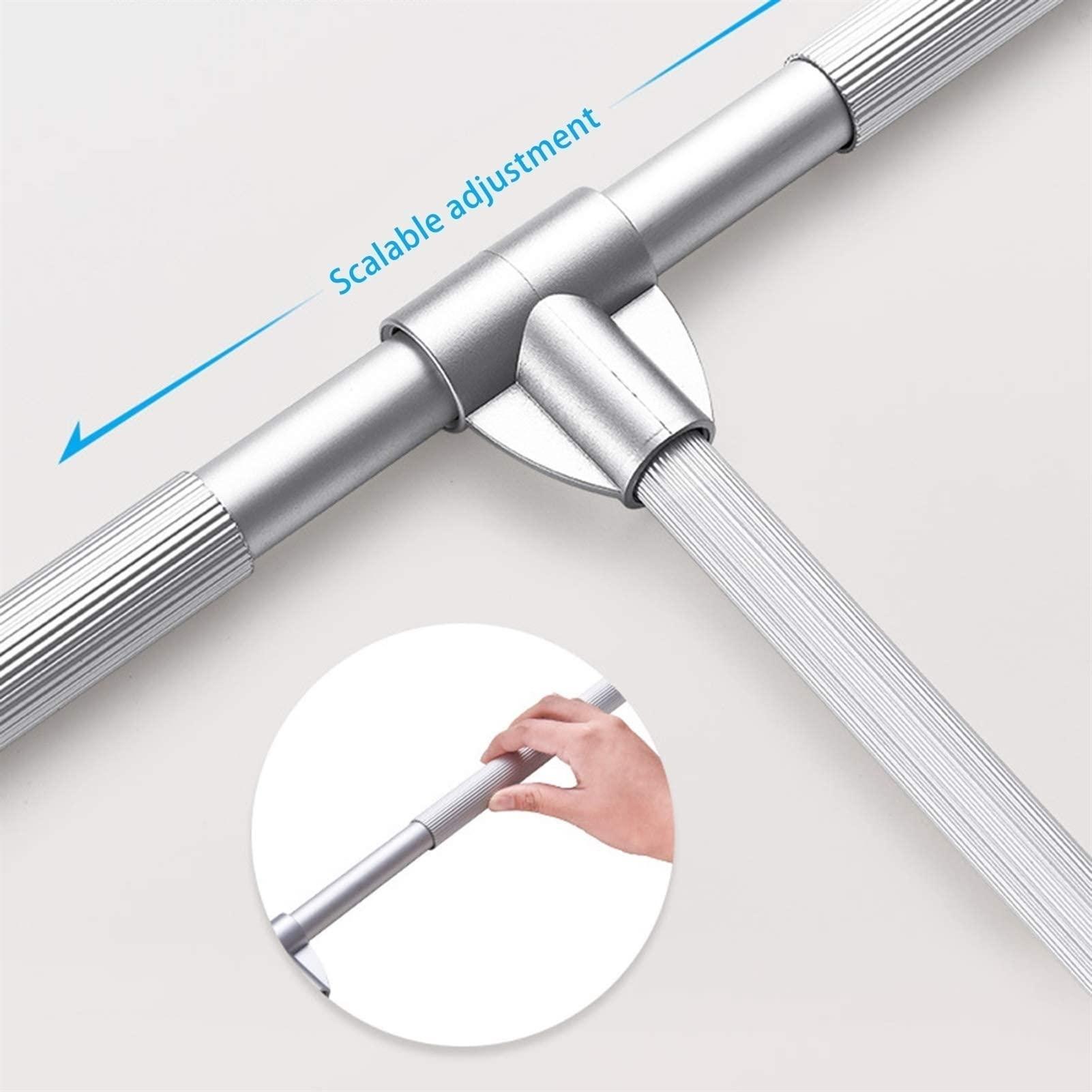 GFUDGBUIFIIIIGEDRI Pull Down Adjustable Wardrobe Rail Adjustable Hanging Lift Clothes Wardrobe Rail Extendable Clothes Hanger Wardrobe Pull Down Rod (Size : 45~60cm) ()