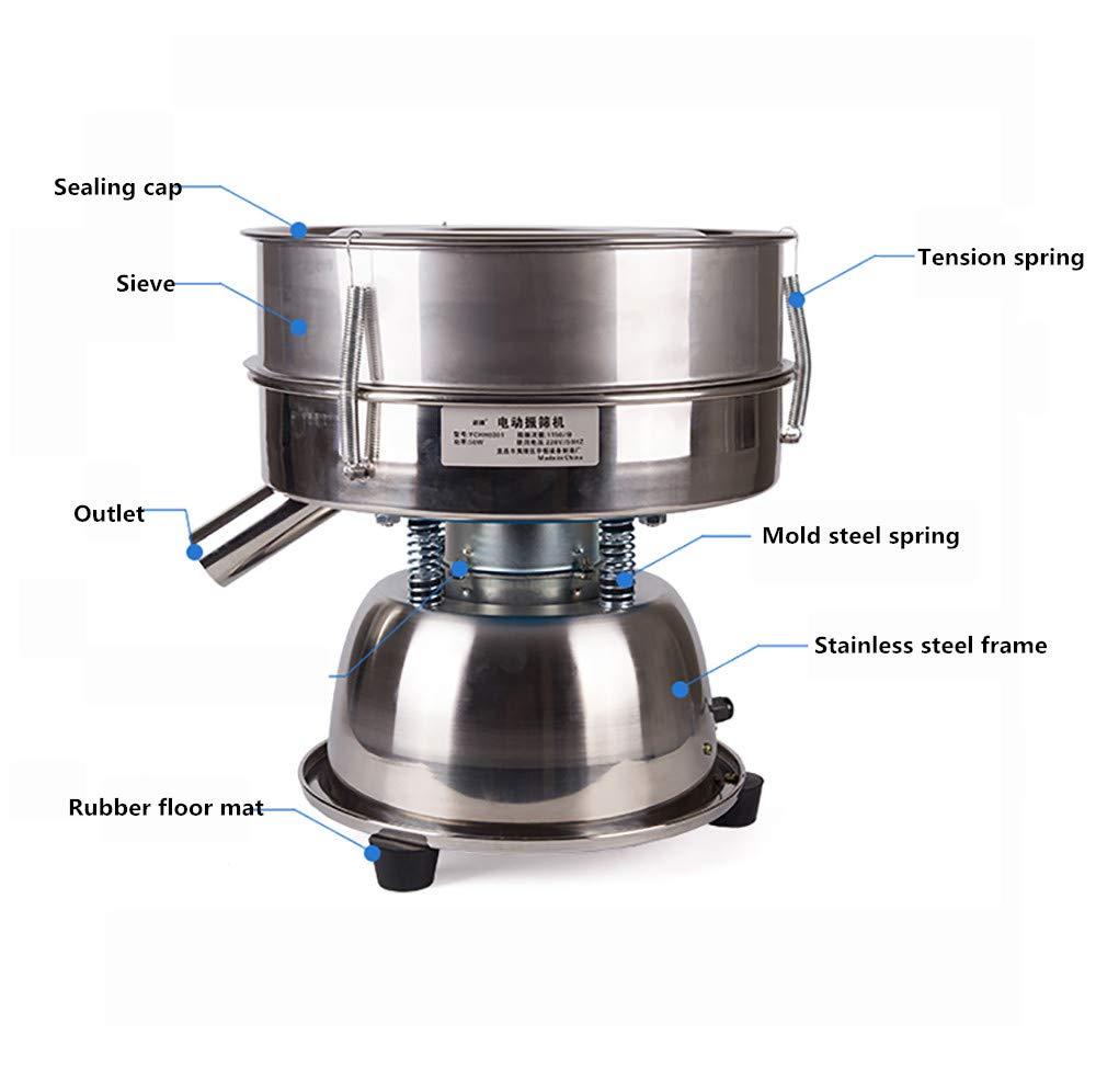 iDili Automatic Sifter Shaker Machine, Electric Vibrating Screen Powder, Screening Sifting Machine Powder Sieve Machine for Powder Particle Stainless Steel, 10cm Hight Sieve (150 Mesh)