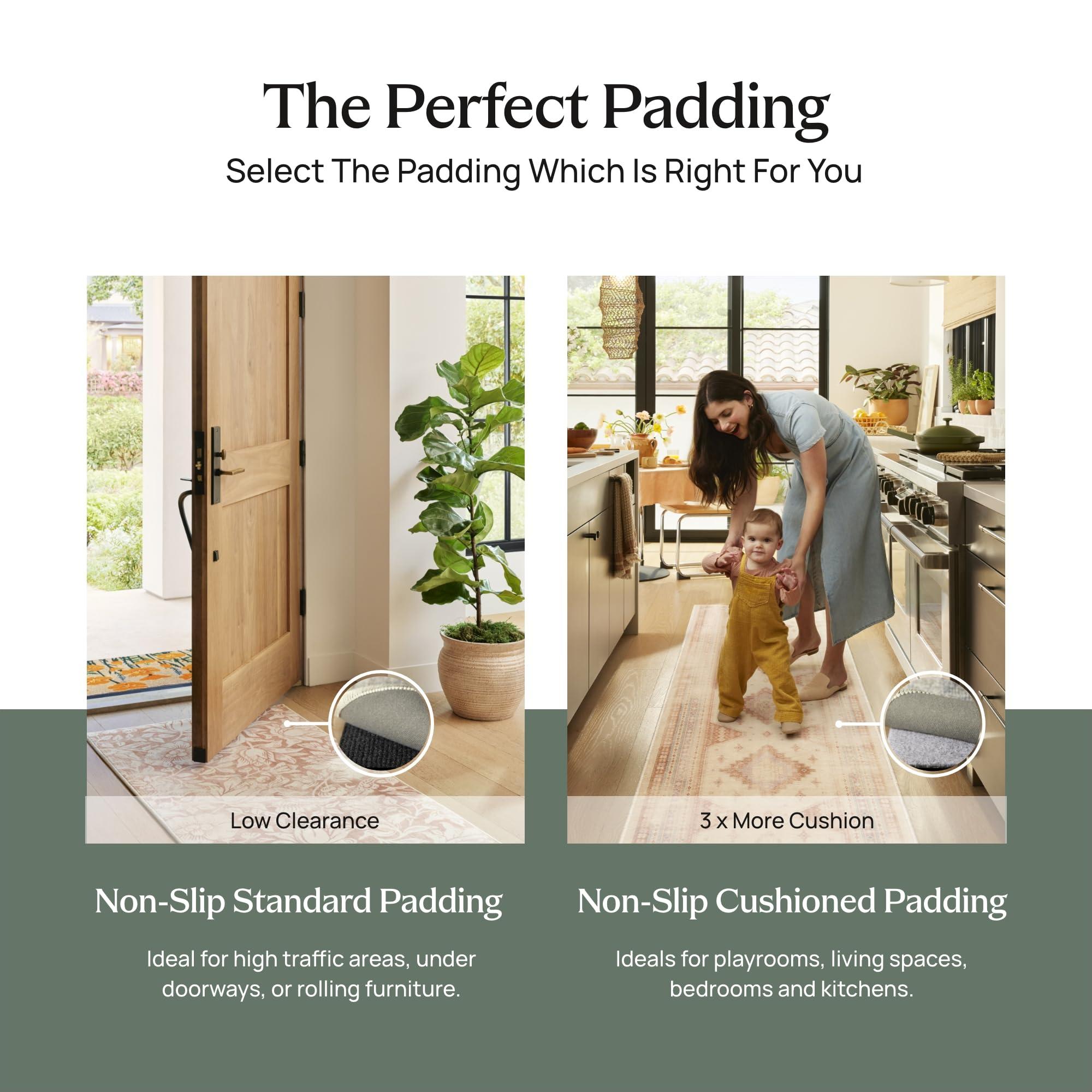 RUGGABLE Ruggable Washable 2x3 Area Rug, Kamran Hazel, Premium Rugs for Living Room, Bedroom, Kitchen, Office, Classroom with Gripper Non Slip Pad