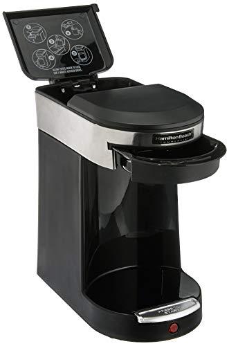 Hamilton Beach Hamilton Beach Commercial Deluxe Coffeemaker-Black/Stainless Steel Single Hospitality 3-Minute Brew Time, Stainless Steel/Black-1030390, 1 Cup Coffee Pod Brewer