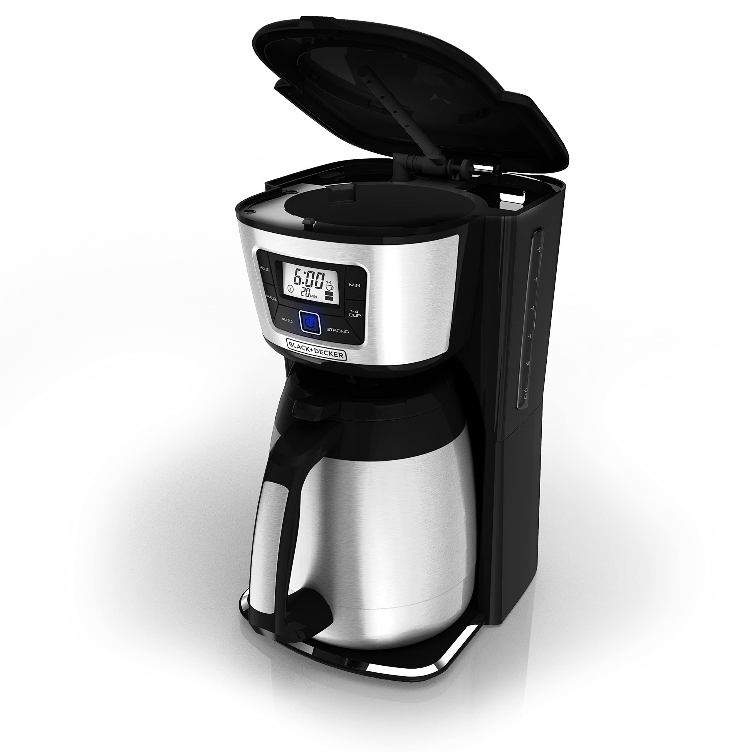 BLACK+DECKER BLACK+DECKER 12-Cup Thermal Coffee Maker, Keep Coffee Hot with Insulated Stainless Steel Carafe, Digital Controls, Easy to Clean.