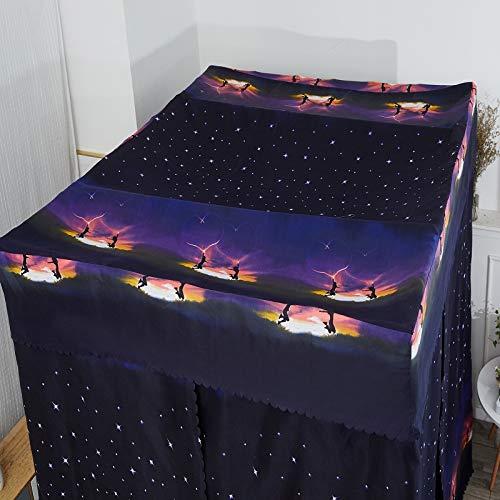 Mengersi Mengersi Galaxy Star Four Corner Post Bed Curtain Canopy Bedroom Decoration for Girls Adults Windproof Lightproof Bed Canopies Child Gift (Queen,Black)