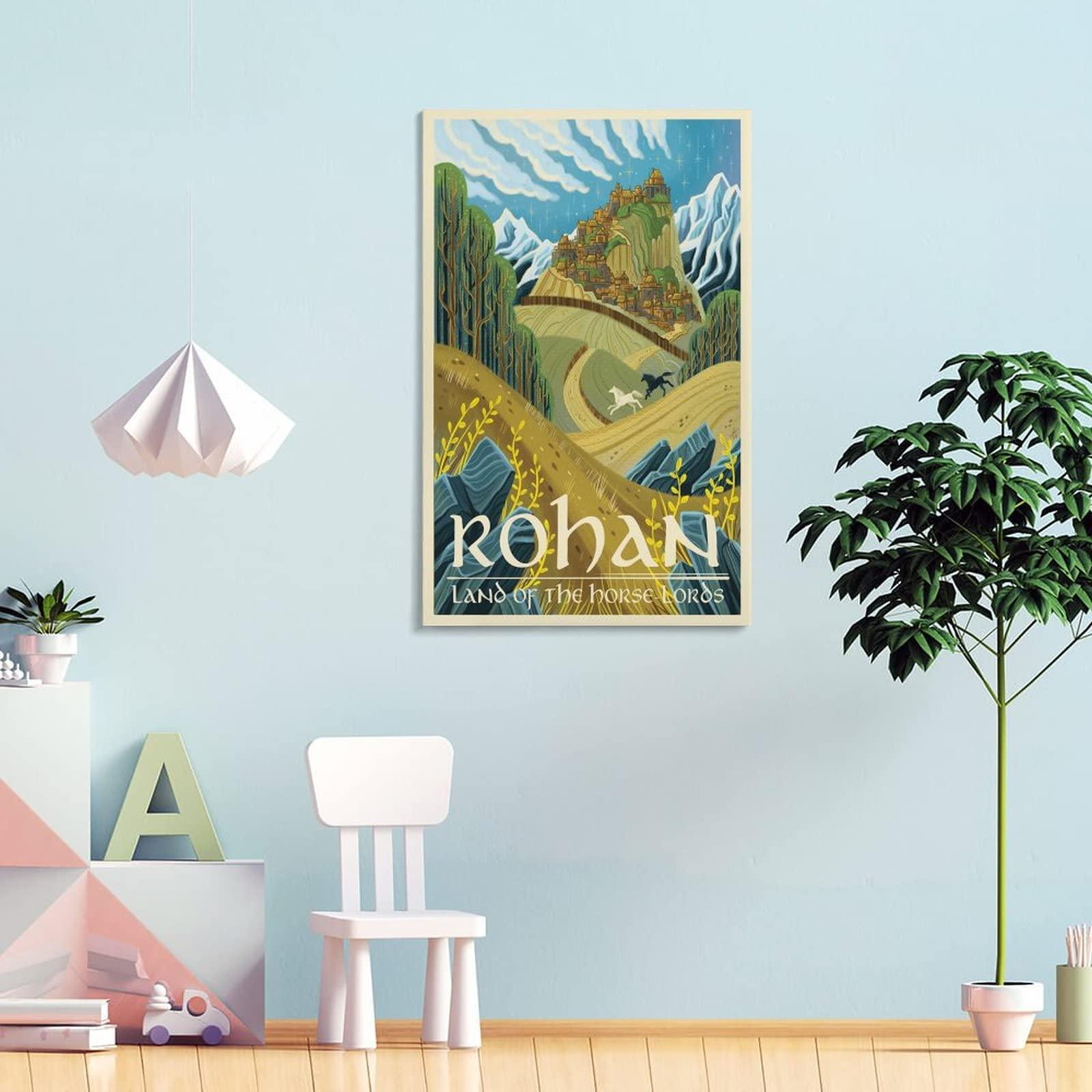 Generic Retro Travel Lord of The Rings Poster Set (16) Picture Print Wall Art Poster Painting Canvas Posters Artworks Gift Idea Room Aesthetic 24x36inch(60x90cm)