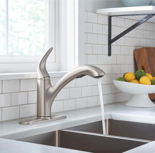 Moen Moen Medina Spot Resist Stainless One-Handle Pull Out Kitchen Faucet, Kitchen Sink Faucets with Pullout Sprayer Featuring Power Boost for a Faster Clean, 87039SRS