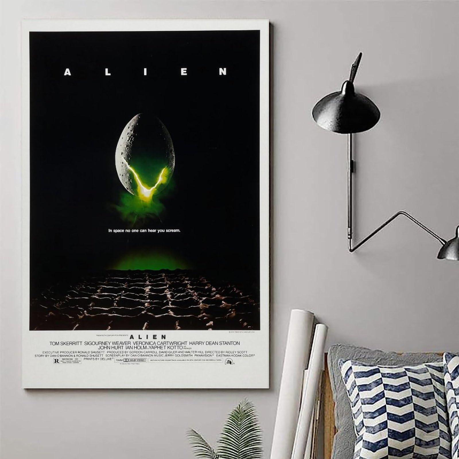 stonek stonek Alien Movie Poster for Room Aesthetic Canvas Wall Art Bedroom Decor 12x18inch(30x45cm), Unframe-style-9