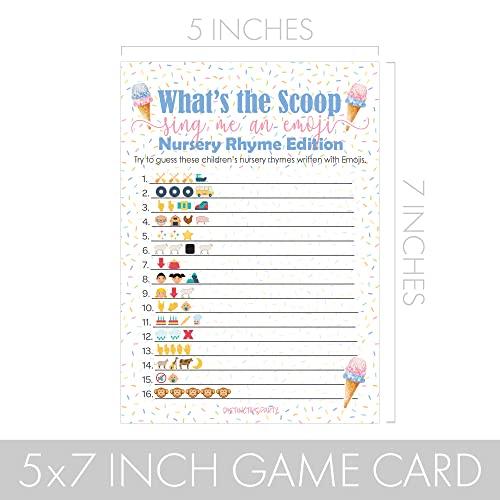 DISTINCTIVS DISTINCTIVS What\'s The Scoop Gender Reveal Party Emoji Game - 20 Count