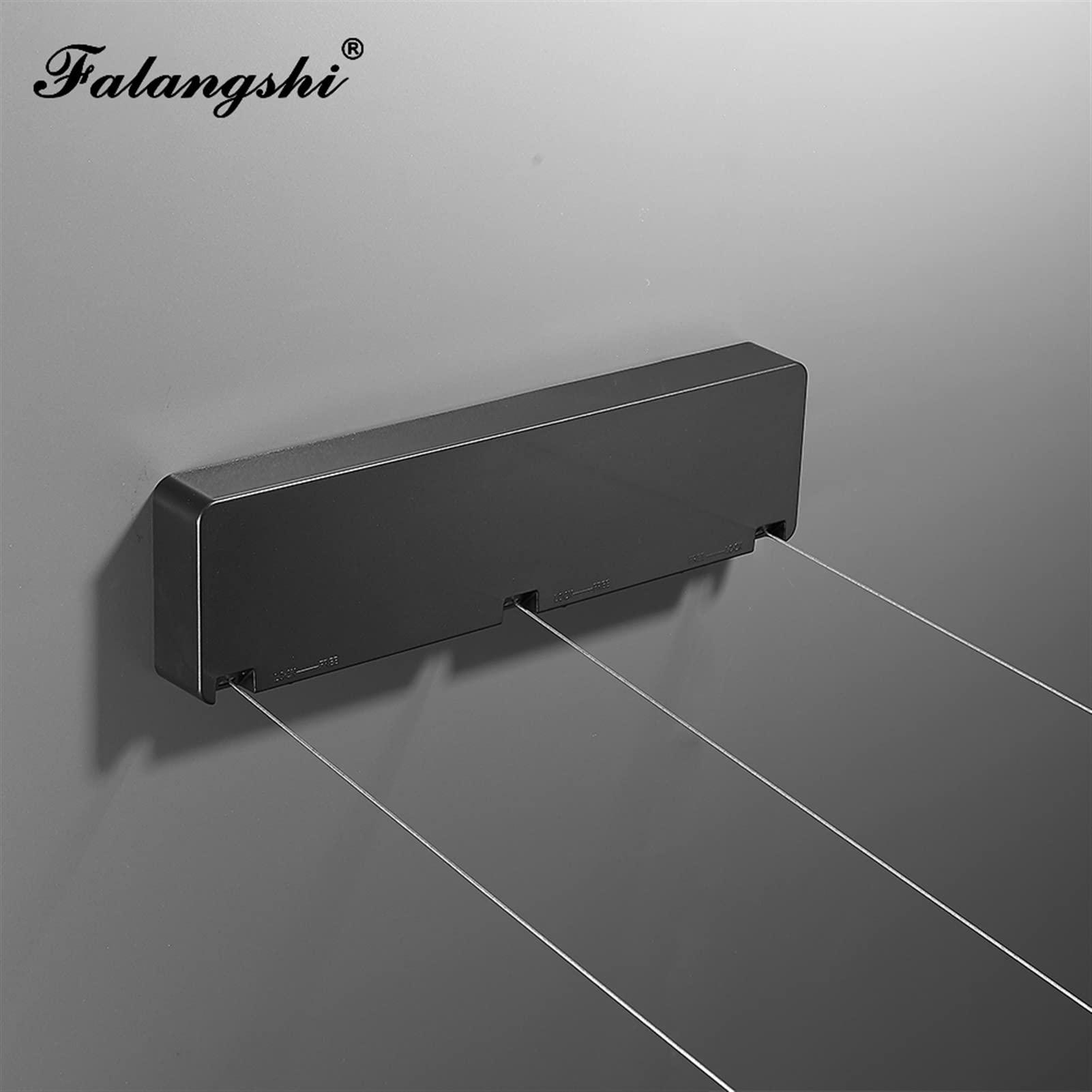 HONGYIFEI2021 ZLASS Collapsible Clothes Rack Clothes Line Dryer Bathroom Drying Rack Wire Rope 3 Lines Clothesline Rack Laundry Dryer Triple Layer Portable Clothes Rack (Color : Gold)