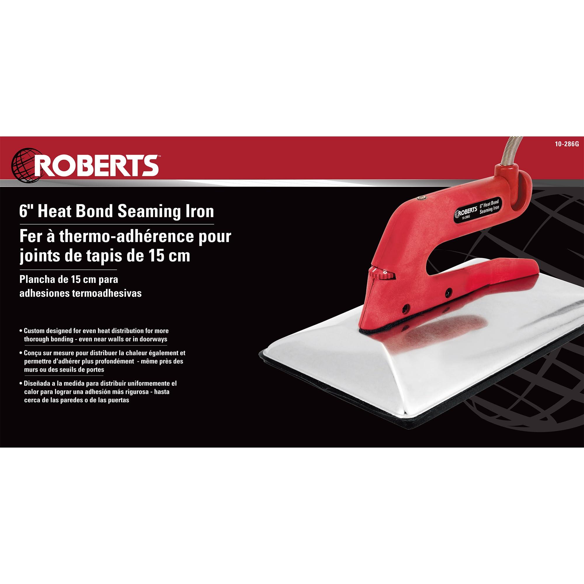 ROBERTS ROBERTS 10-286G 6 in. Heat Bond Carpet Seaming Iron, Red/Silver