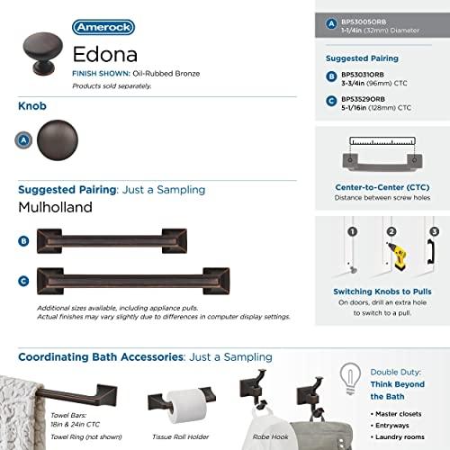 Amerock Amerock, Oil Rubbed Bronze | 1-1/4 inch (32 mm) Diameter | Edona | 1 Pack | Drawer Knob | Cabinet Hardware