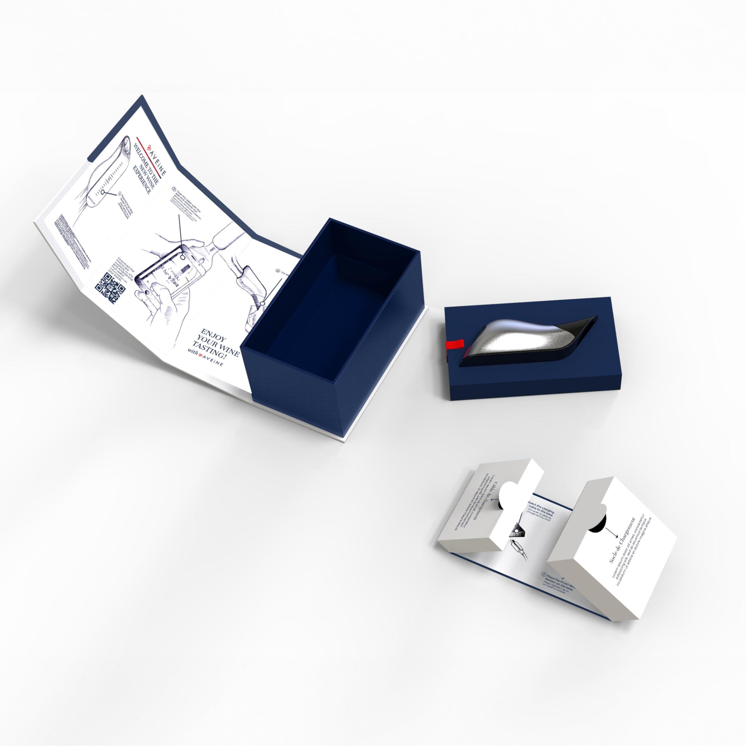 AVEINE AVEINE Original - Connected Wine Aerator - Android & iOS Compatible - Box containing 1 Smart Aerator, 1 Protection Bag, 1 Charging Stand, 1 USB Cable - Instant Wine Aeration - Manufacturer Warranty