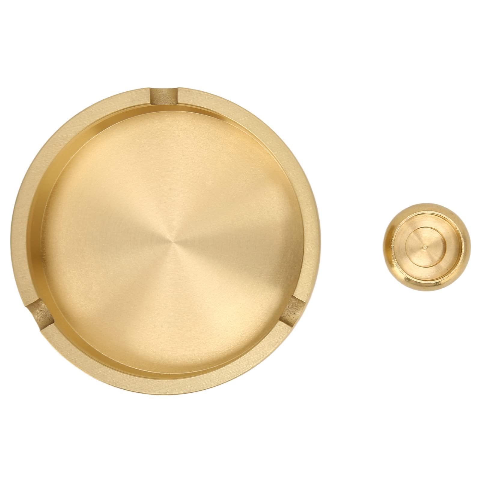 XIASABA XIASABA Pure Copper Ashtray Home Living Room Coffee Table Office Ashtray Simple Modern Style Trend Ornaments