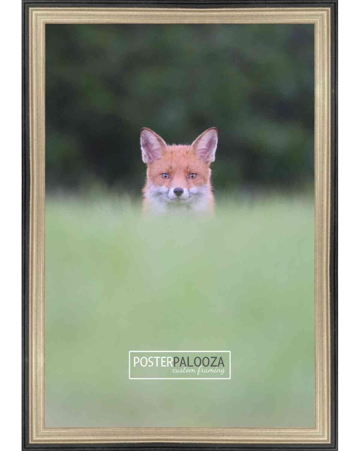 Poster Palooza Poster Palooza 24x12 Traditional Silver Complete Wood Picture Frame with UV Acrylic Plexiglass, Foam Board Backing & Hardware Included