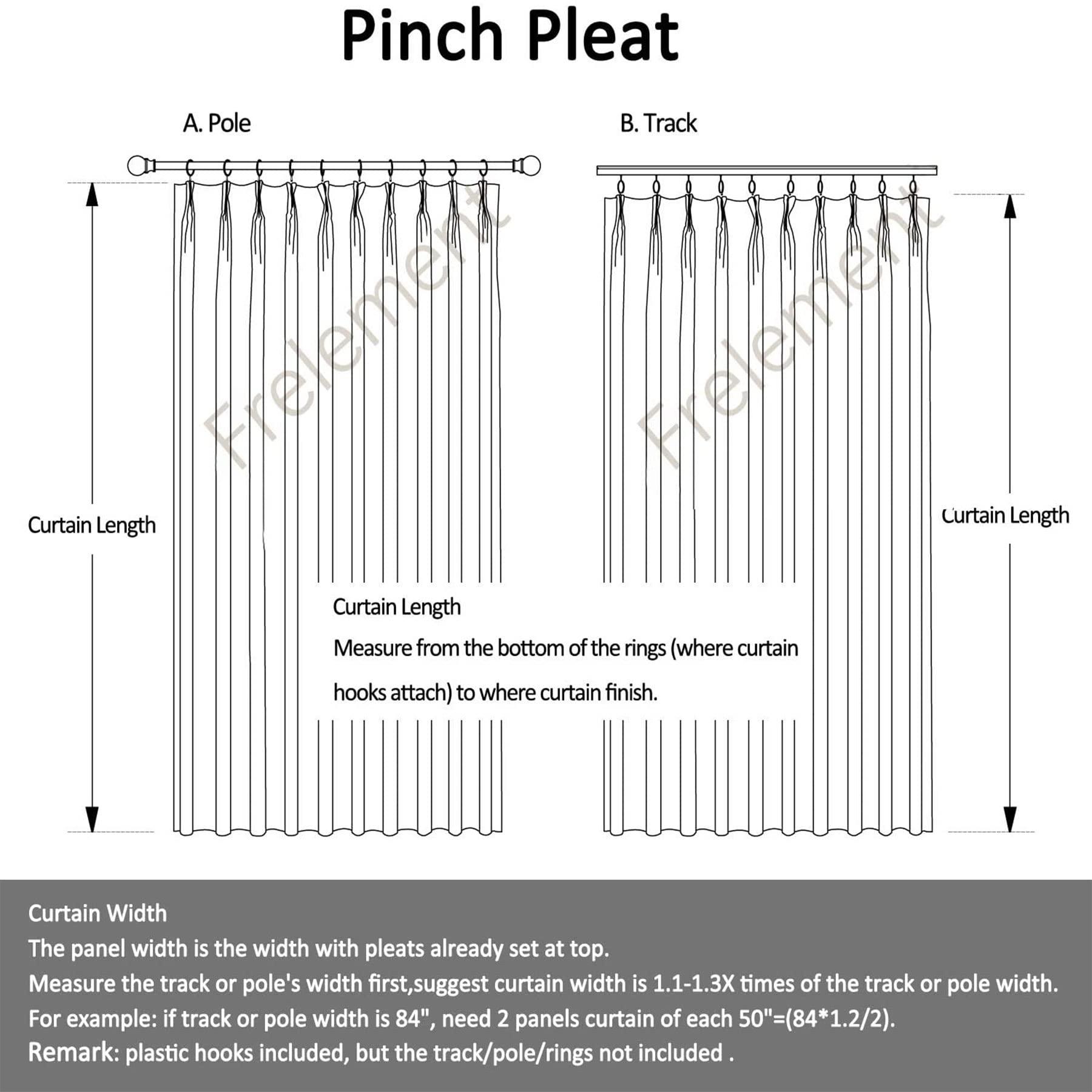 Frelement Frelement 100% Blackout Curtains Linen 120 Inch Wide Curtains Full Light Blocking Noise Reduction Curtains Thermal Insulated Pinch Pleat Curtains for Bedroom, White, 120" W x 84" L, 2 Panels