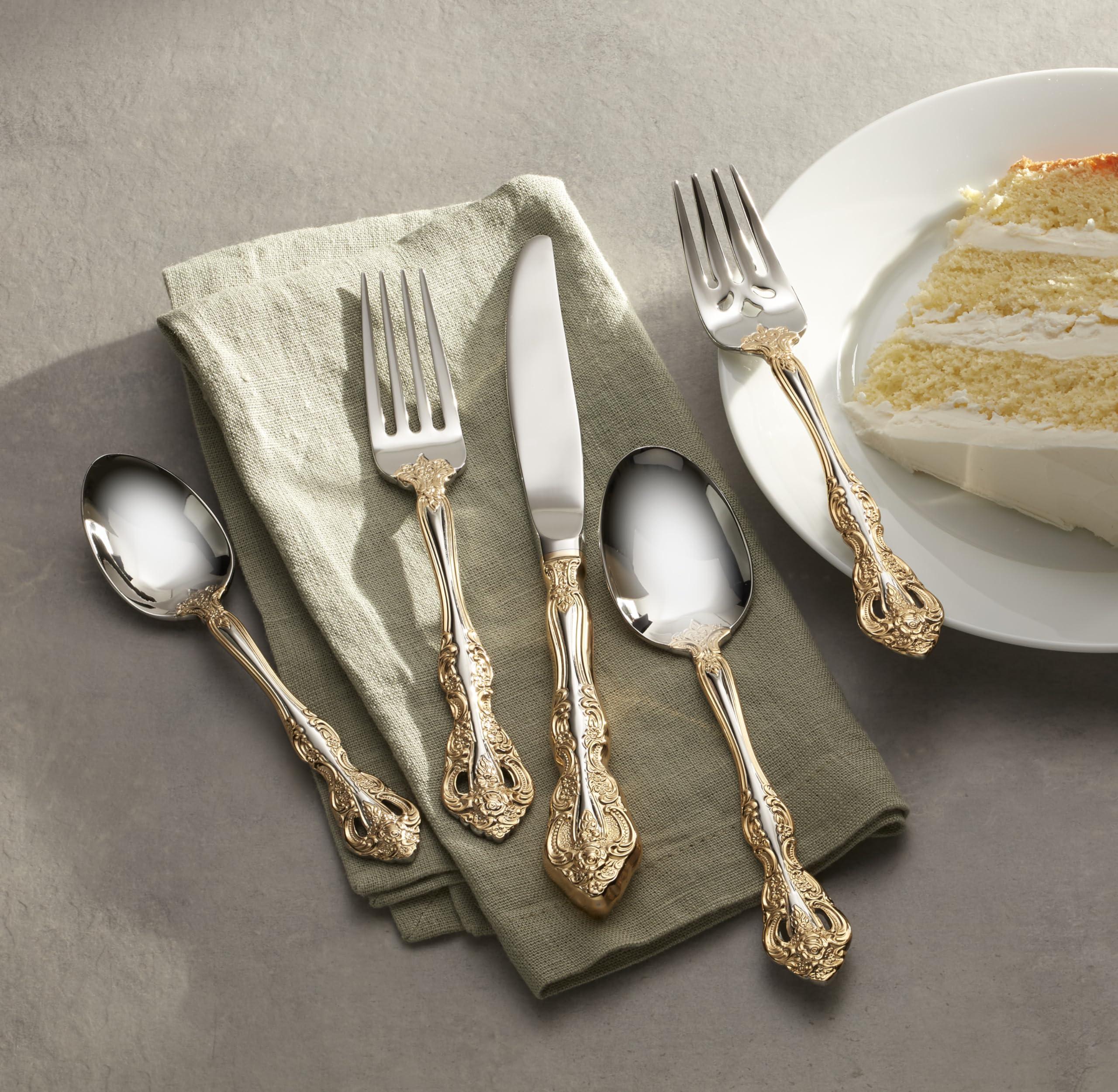 Oneida Oneida F100020Al20 Golden Michelangelo 20 Piece Fine Flatware Set, Service For 4, Metallic